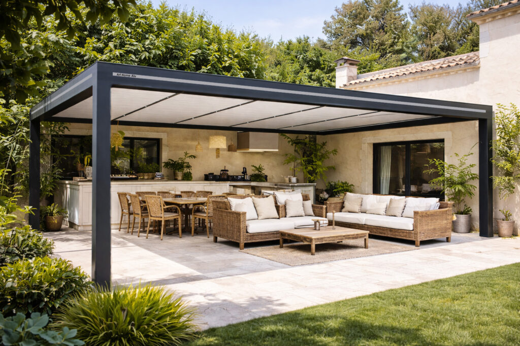 Pergola toiture fixe Art Home Alu gamme lux Arkéo