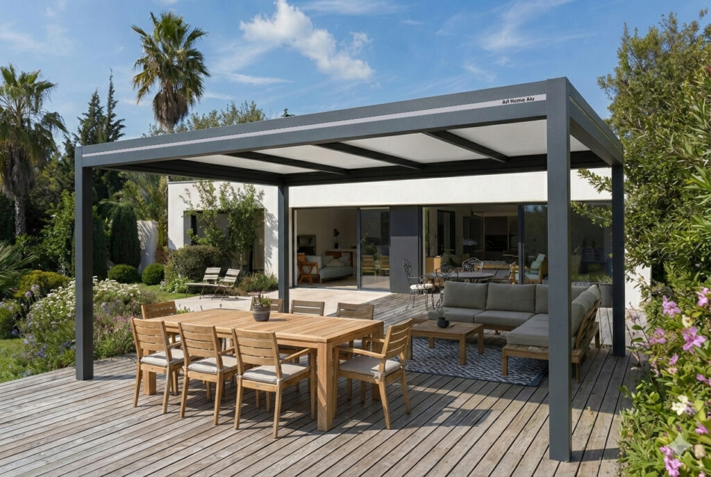 Pergola toiture fixe Art Home Alu, Gamme Lux Arkéo