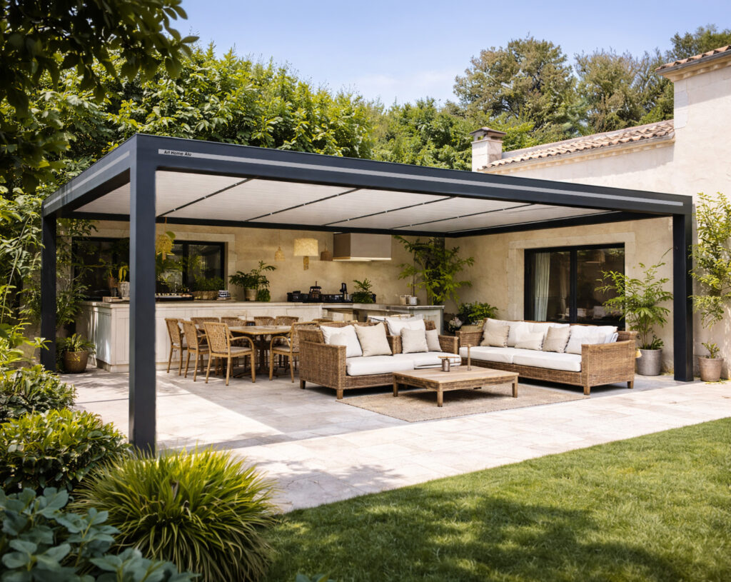 Couverture permanente le toit fixe Lux Arkéo aluminium sur mesure Art Home Alu