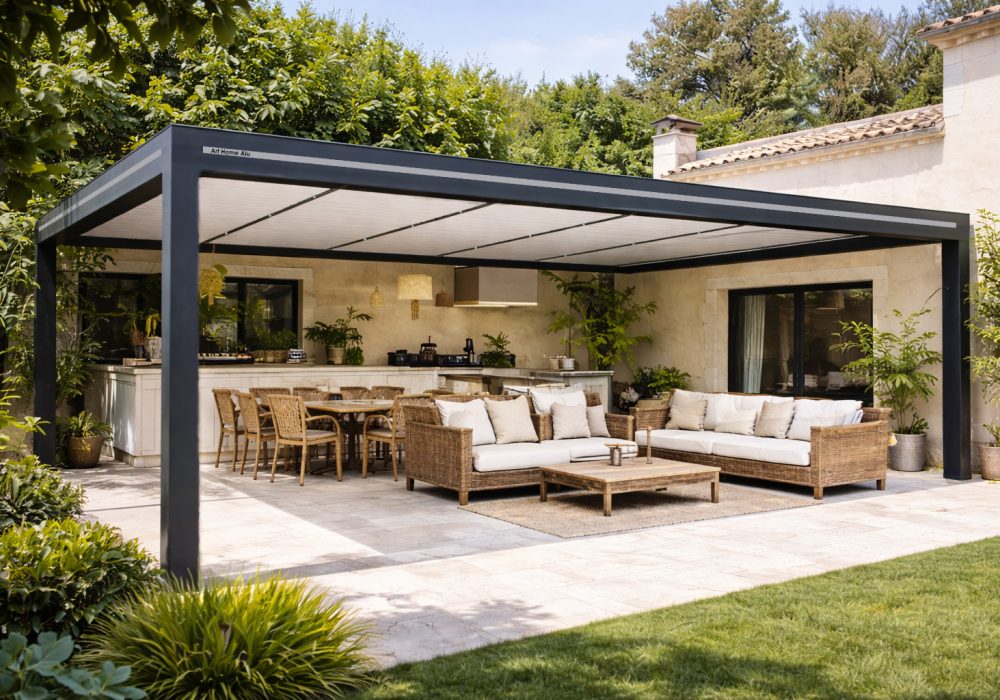 Pergola toiture fixe Art Home Alu gamme lux Arkéo